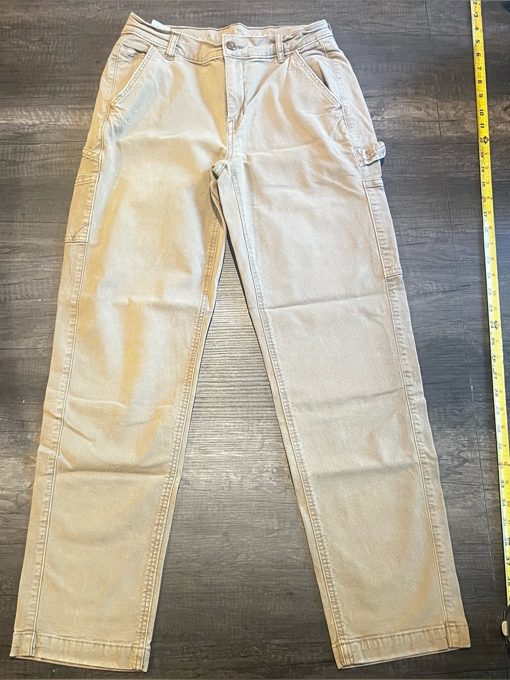 American Eagle Girls Tan Carpenter Cargo Pants | Youth/Juniors | Y2K Utility